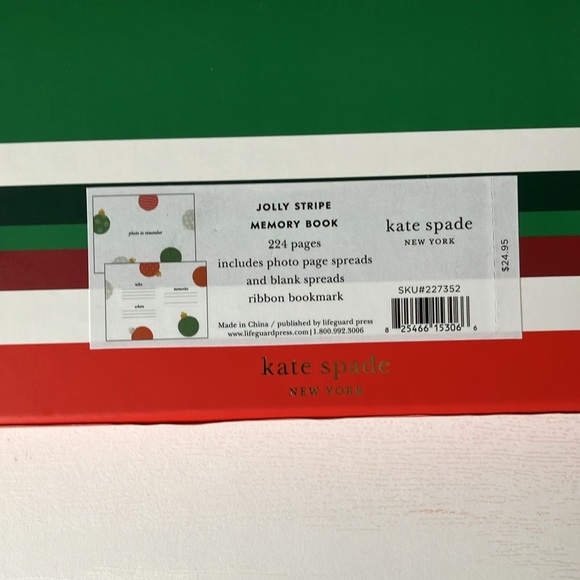 Kate Spade Jolly Stripe Memory Book (NWT) - Picture 4 of 10